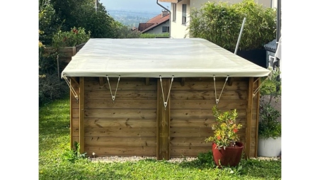 Bâche d'hiver  4.61 x 3.01 m pour piscine BAS7306 Bâche d'hiver  4.61 x 3.01 m pour piscine BAS7306