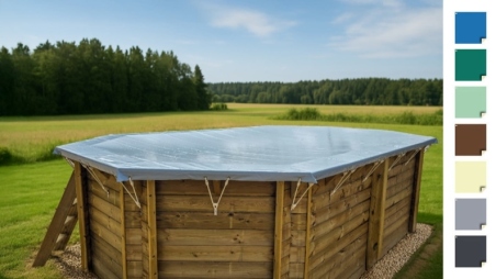 Bâche d'hiver  8.66 x 4.51 m pour piscine BAS7309 Bâche d'hiver  8.66 x 4.51 m pour piscine BAS7309