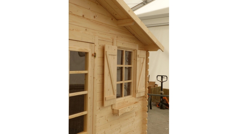 Abri de jardin en bois - 12m2 - 4x3m - Ep. 28mm - Couleur: naturel