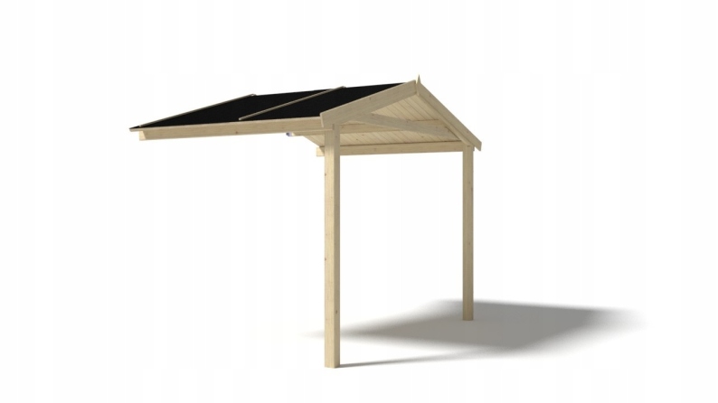 Avant-toit en bois 3x3m pour le chalet de jardin 3m, couleur naturel