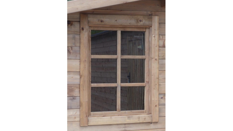 Abri de jardin en bois - 20m2 - 5x4m - Traité - Ep. 28mm - Couleur: marron