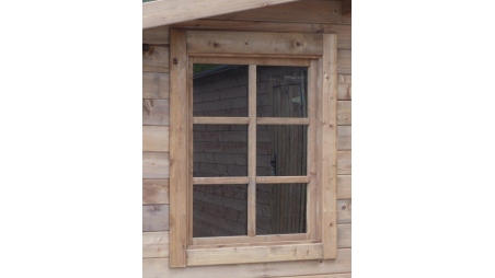 Abri de jardin en bois - 20m2 - 5x4m - Traité - Ep. 28mm - Couleur: marron