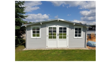 Abri de jardin en bois - 20m2 - 5x4m - Ep. 28mm - Couleur: naturel