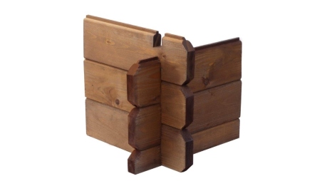 Terrasse en bois avec balustrade pour abri en bois - 9m2 - 3m x 3m - imprégnée - couleur: marron