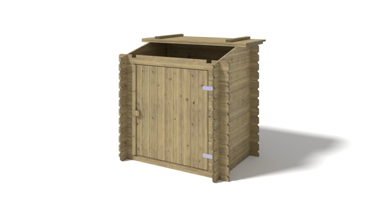 Armoire de jardin en bois -1.2x0.89 m - H.1.13 m - imprégné