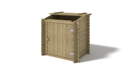 Armoire de jardin en bois -1.2x0.89 m - H.1.13 m - imprégné