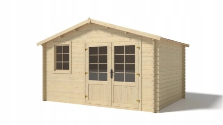 Abri de jardin en bois - 11.7m2 - 3.9x3m - Ep. 34mm - Couleur: naturel