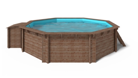 Piscine en bois 5.37x5.37 - H.1.31 m autoportante