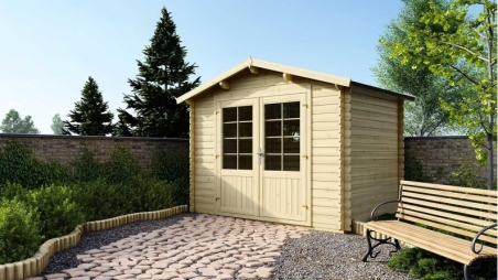 Abri de jardin en bois - 6m2 - 3x2m - Ep. 28mm - Couleur: naturel