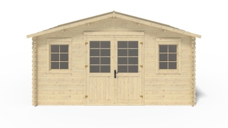 Abri de jardin en bois - 20m2 - 5x4m - Ep. 40mm - Couleur: naturel