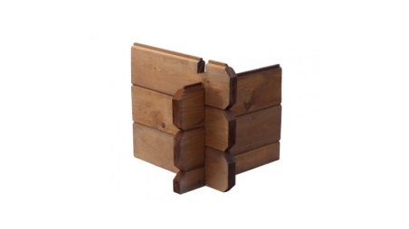 Abri de jardin en bois - 9m2 - 3x3m - Traité - Ep. 28mm - Couleur: marron