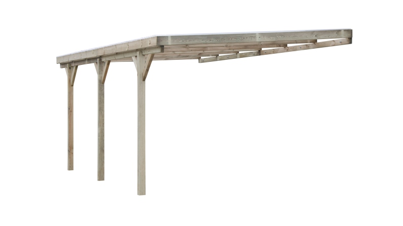 Carport, abri de voiture  3x5.24 m - 15 m2 - couverture PVC 