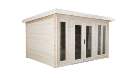 Abri de jardin en bois - 12m2 - 4x3m - Ep. 34mm - Couleur: naturel