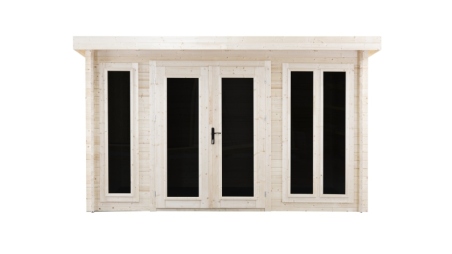 Abri de jardin en bois - 12m2 - 4x3m - Ep. 34mm - Couleur: naturel