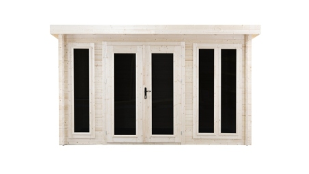 Abri de jardin en bois - 16m2 - 4x4m - Ep. 34mm - Couleur: naturel