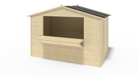 Kiosque/ stand de marché/ de vente 5.72 m2 - 3.11x1.84 m - 19 mm