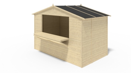 Kiosque/ stand de marché/ de vente 5.72 m2 - 3.11x1.84 m - 19 mm