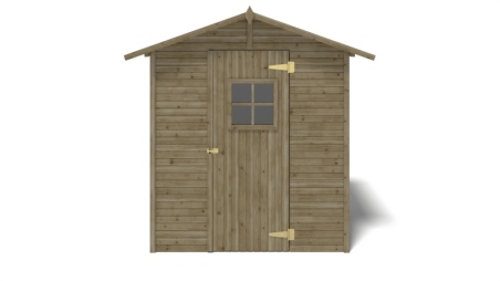 Abri de jardin en bois 2.17 m2 - 1.77x1.23 m - traité - Couleur: vert
