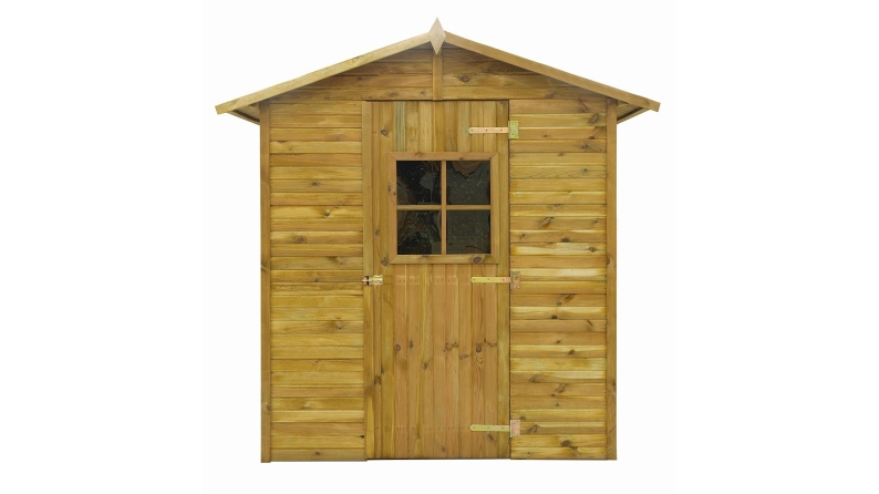 Abri de jardin en bois 2.17 m2 - 1.77x1.23 m - traité - Couleur: vert