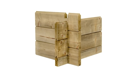 Abri de jardin en bois - 6.25m2 - 2.5x2.5m - Traité - Ep. 28mm - Couleur: vert