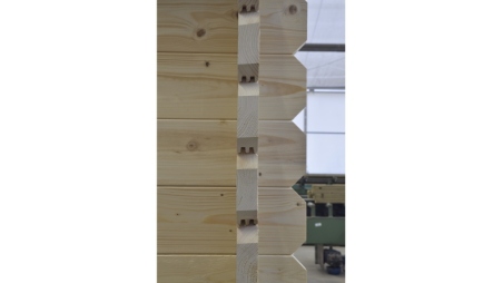 Abri de jardin en bois - 30m2 - 6x5m - Ep. 40mm - Couleur: naturel