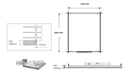 Abri de jardin en bois - 1.5x3 m avec extension de 1.5x2.76 m - 4.5 m² - Traité