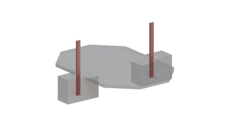 Piscine en bois Nemo 5.79x3.49 - H.1.45 m fixations à sceller