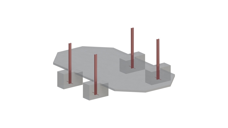Piscine en bois Nemo 7.3x3.97 - H.1.45 m fixations à sceller