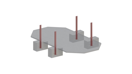 Piscine en bois Nemo 7.3x3.97 - H.1.45 m fixations à sceller
