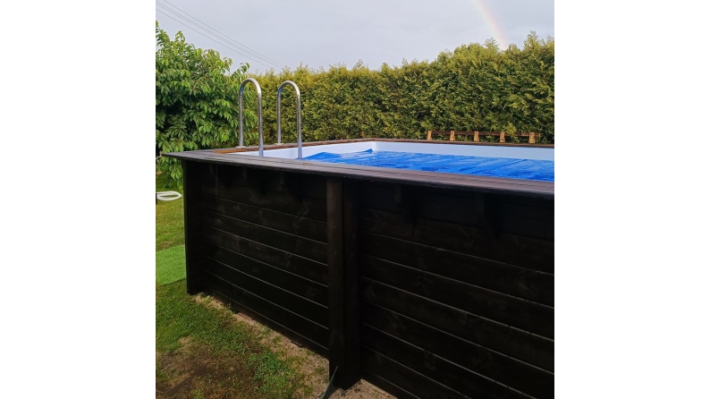 Piscine en bois Aqua 4.65x2.85 - H.1.24 m fixations à sceller