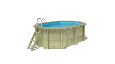 Piscine en bois Nemo 4.3x3 - H.1.31 m cadre en métal, sans dalle béton