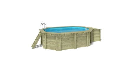 Piscine en bois Nemo 4.3x3 - H.1.31 m fixations à visser