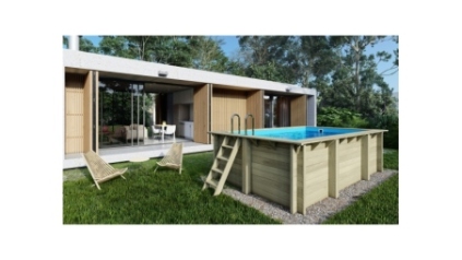 Piscine en bois Aqua 4.65x2.85 - H.1.24 m fixations à visser