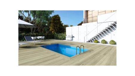 Piscine en bois Aqua 4.65x2.85 - H.1.24 m fixations à visser