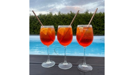 Piscine en bois Aqua 4.65x2.85 - H.1.24 m fixations à visser