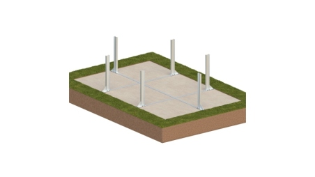 Piscine en bois Aqua 6.1x2.85 - H.1.31 m cadre en métal, sans dalle béton