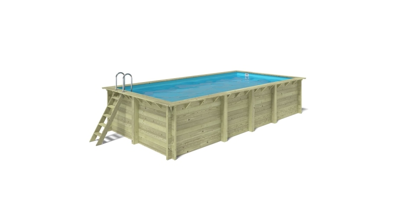 Piscine en bois Aqua 7x3.75 - H.1.45 m fixations à visser