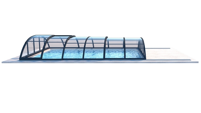 Abri de piscine Horizon - 4.33x2.52 m - polycarbonate massif 3 mm - pour piscine BAS7302. BAS7303