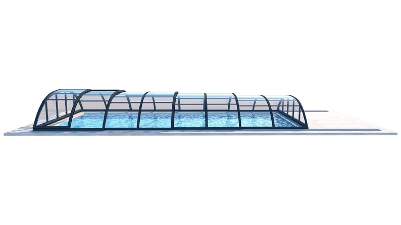 Abri de piscine Horizon - 7.03x3.36 m - polycarbonate massif 3 mm - pour piscine BAS7307
