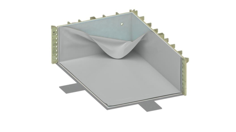 Liner 75/100 PVC, couleur Gris minéral, pour piscine BAS7308