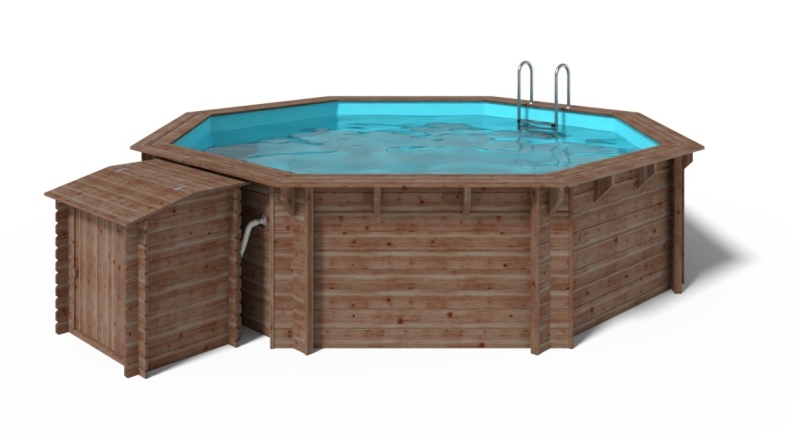 Piscine en bois 5.37x5.37 - H.1.31 m autoportante