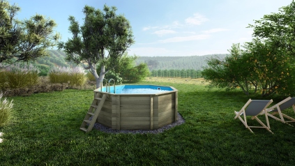 Piscine en bois Coral 3.25x3.25 - H.1.18 m autoportante