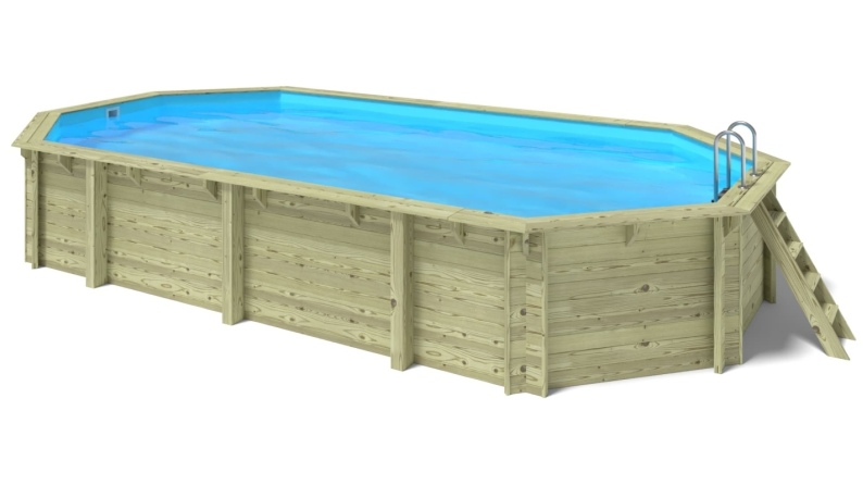 Piscine de jardin en bois - 8,57x4,57  x H.1,31m - avec filtration