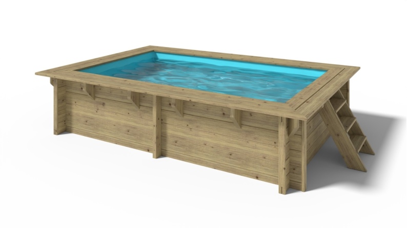 Piscine de jardin en bois - 3,20x2,20  x H.0,70m - avec filtration