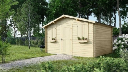 Abri de jardin en bois - 12m2 - 4x3m - Ep. 28mm - Couleur: naturel