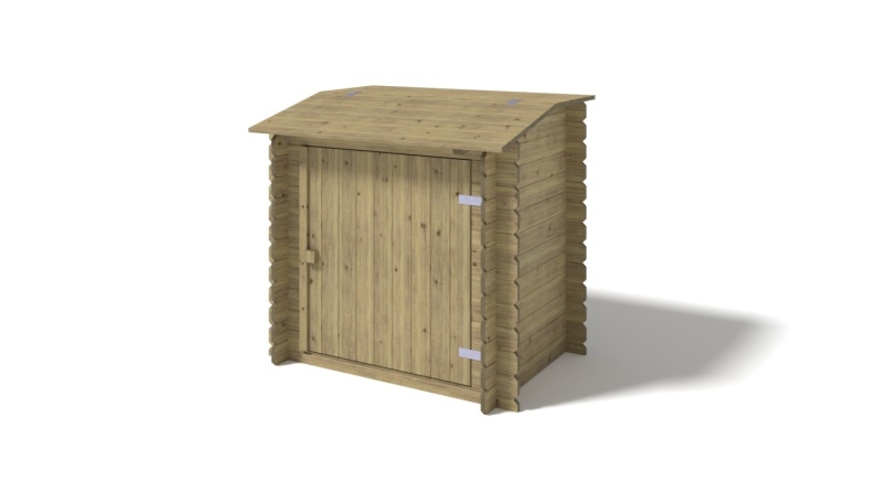 Armoire de jardin en bois -1,20x0,89 m - H.1,13 m - imprégné