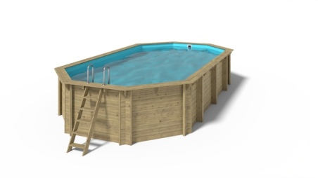 Piscine de jardin en bois - 8,57x4,57  x H.1,45m - avec filtration