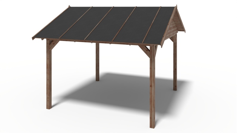 Pergola de jardin 4,04x3,06m - traité